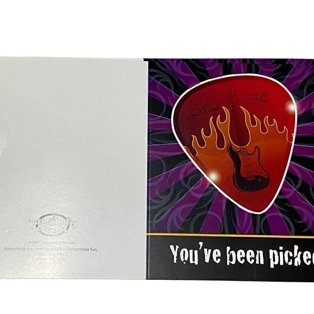 You’ve Been Picked! Rock-N-Roll Birthday Party Invites